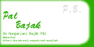 pal bajak business card